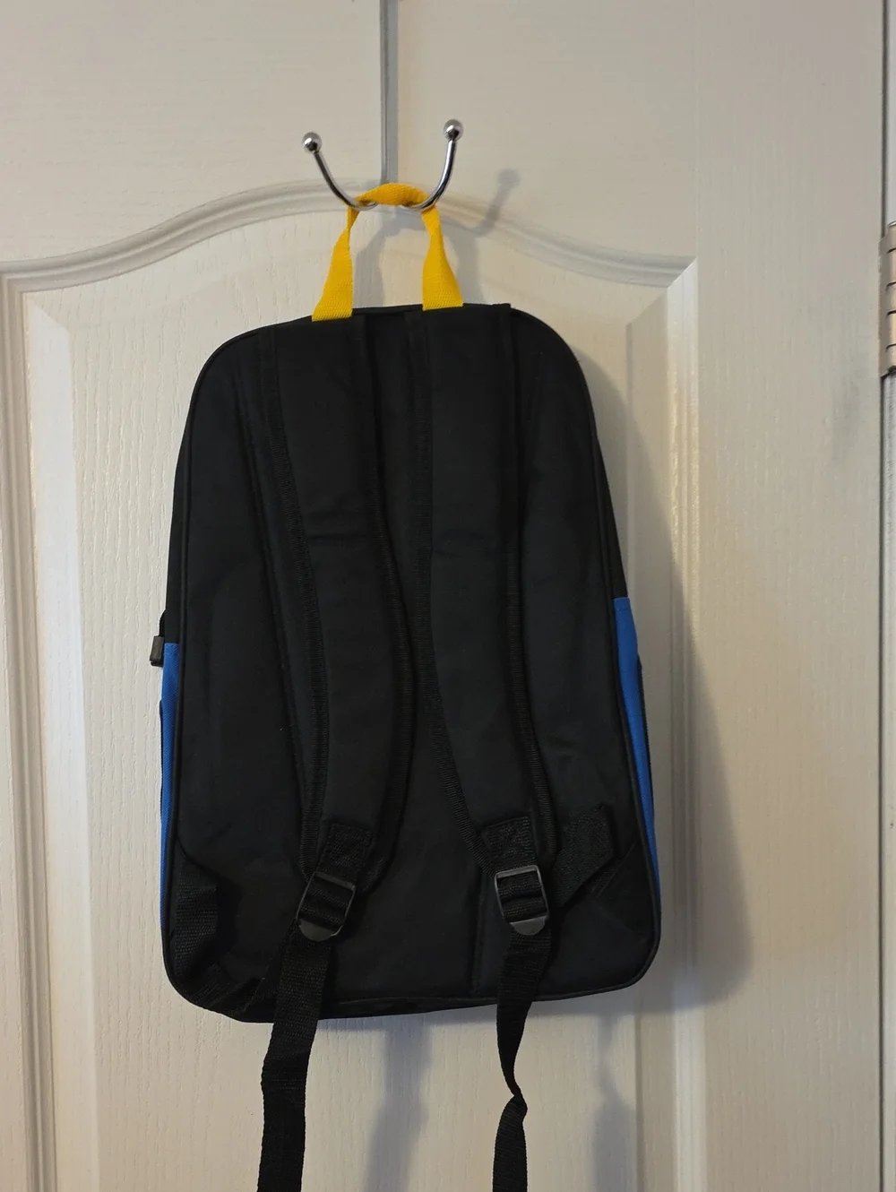 Black and Blue Backpack with Yellow Accents